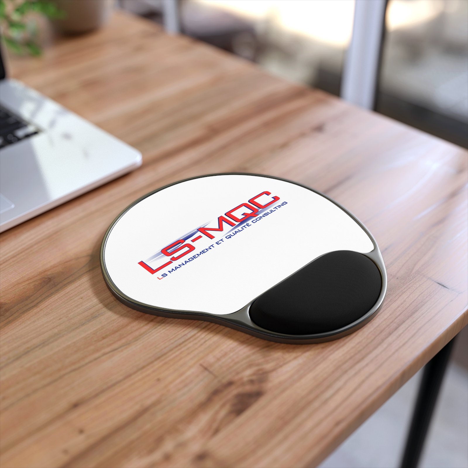 Branded LS-MQC Ergonomic Mouse Pad with Wrist Rest - Image 2