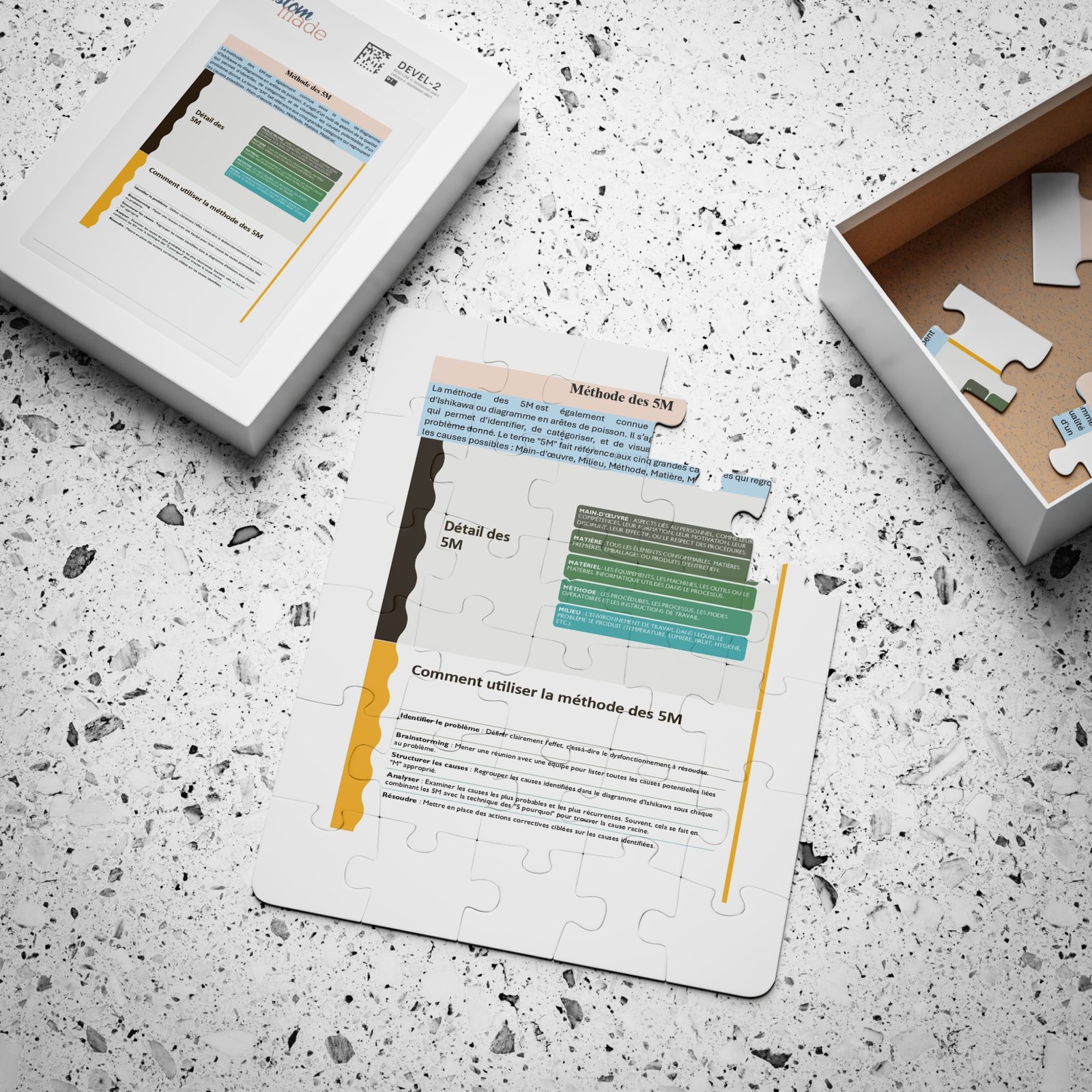 Kids' Educational 30-Piece Puzzle — French 'Méthode des 5M' Learning Activity - Image 3