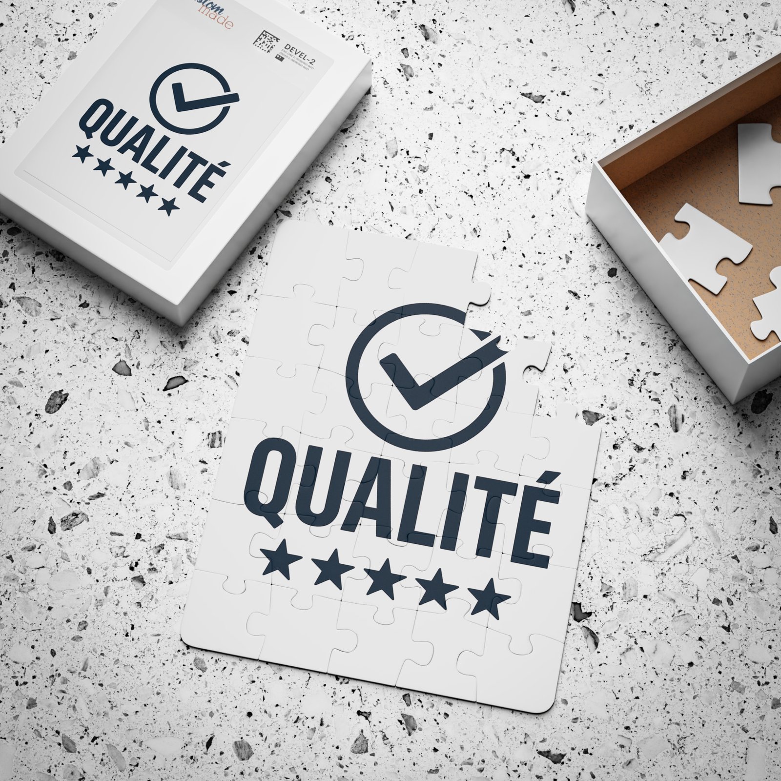 Kids Puzzle — "Qualité" 30-Piece Educational Jigsaw (Checkmark & 5-Star Design) - Image 3