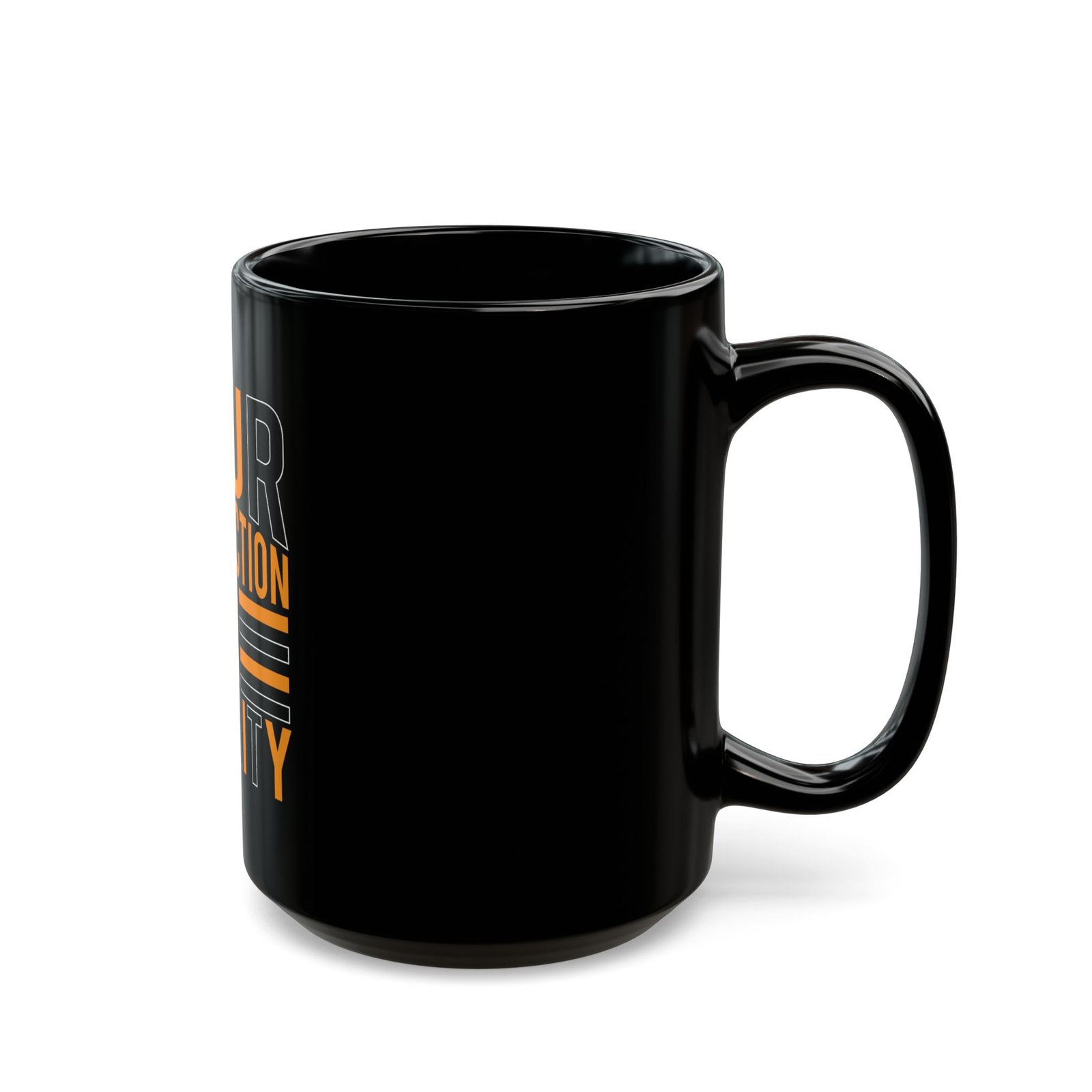 Black Mug — "Your Satisfaction, Our Priority" Bold Typography Coffee Cup - Image 6