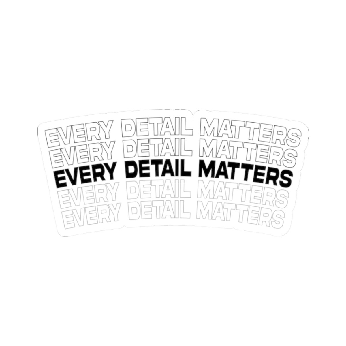 Every Detail Matters Kiss-Cut Sticker – Minimal Motivational Laptop Decal - Image 10