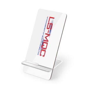 Acrylic Smartphone Stand — Portable Mobile Display Stand with LS-MQC Logo