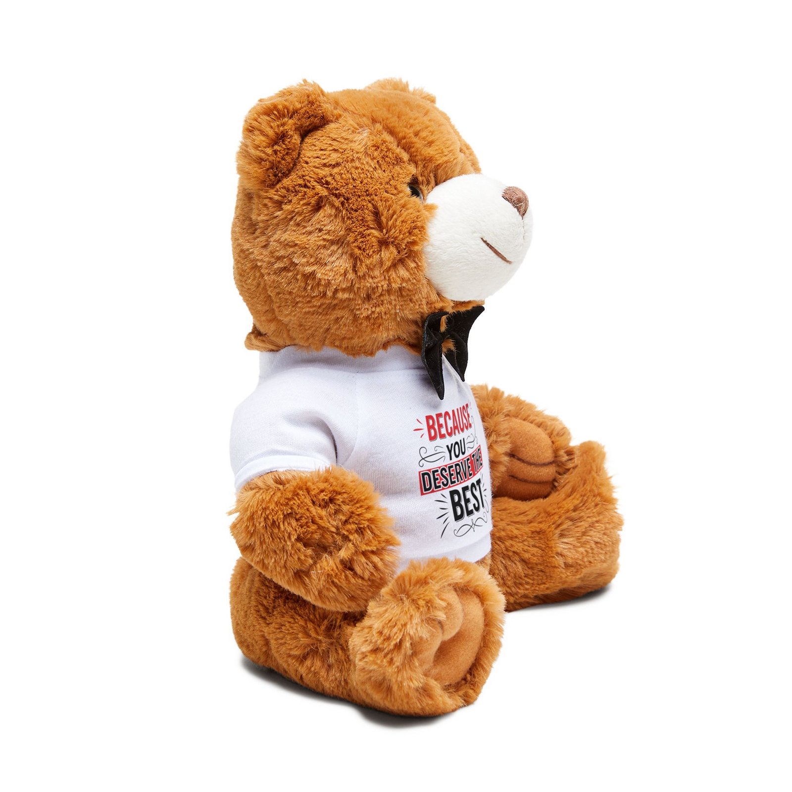 Teddy Bear — 'Because You Deserve the Best' Plush Gift - Image 2