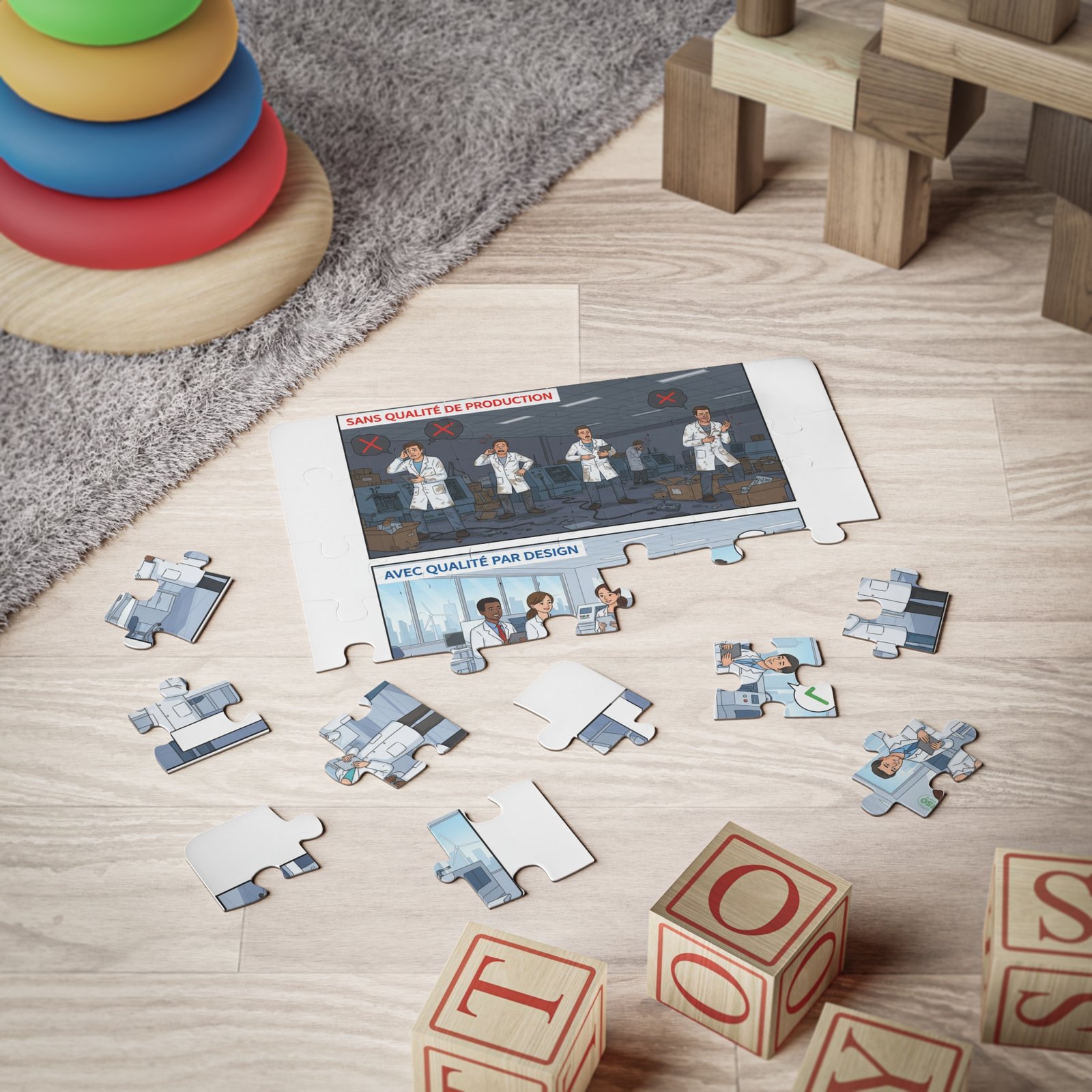 Kids' 30-Piece Puzzle — Science Lab Before & After Quality Comic - Image 2