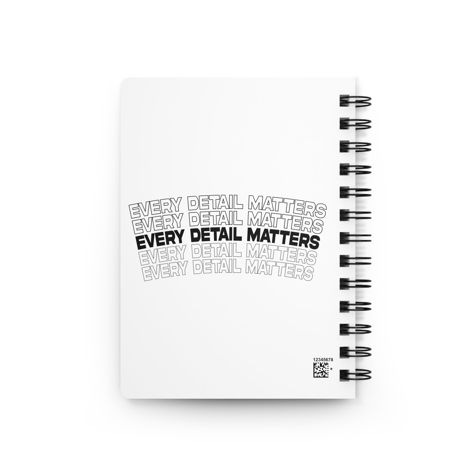 Every Detail Matters Spiral Notebook – Minimalist Motivational Journal - Image 2