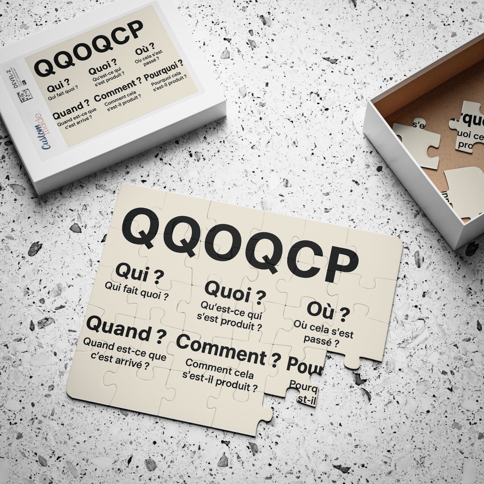 Kids Puzzle — QQQQCP French Question Words 30-Piece Educational Puzzle - Image 3