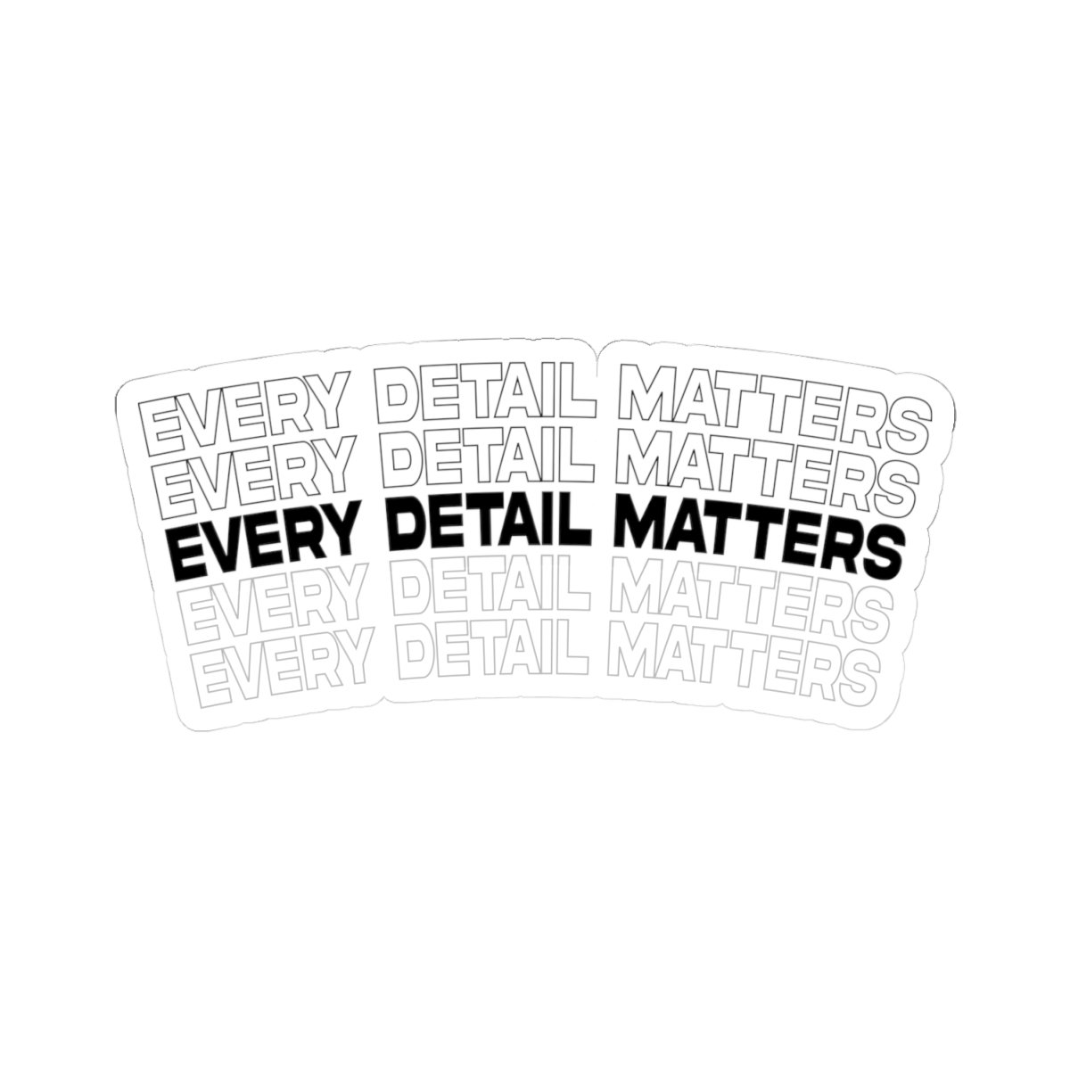 Every Detail Matters Kiss-Cut Sticker – Minimal Motivational Laptop Decal - Image 4