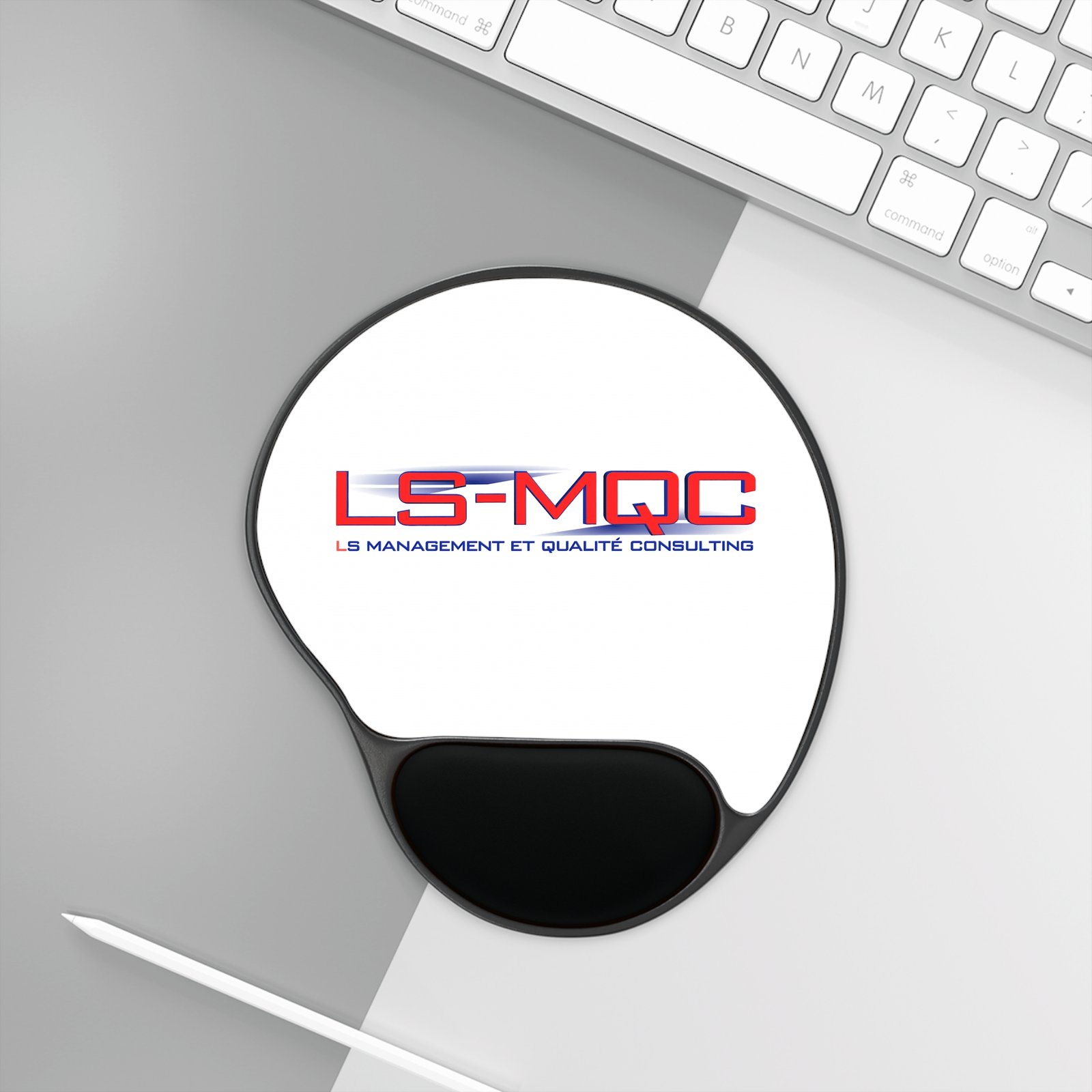 Branded LS-MQC Ergonomic Mouse Pad with Wrist Rest - Image 3