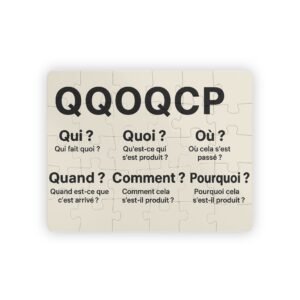 Kids Puzzle — QQQQCP French Question Words 30-Piece Educational Puzzle