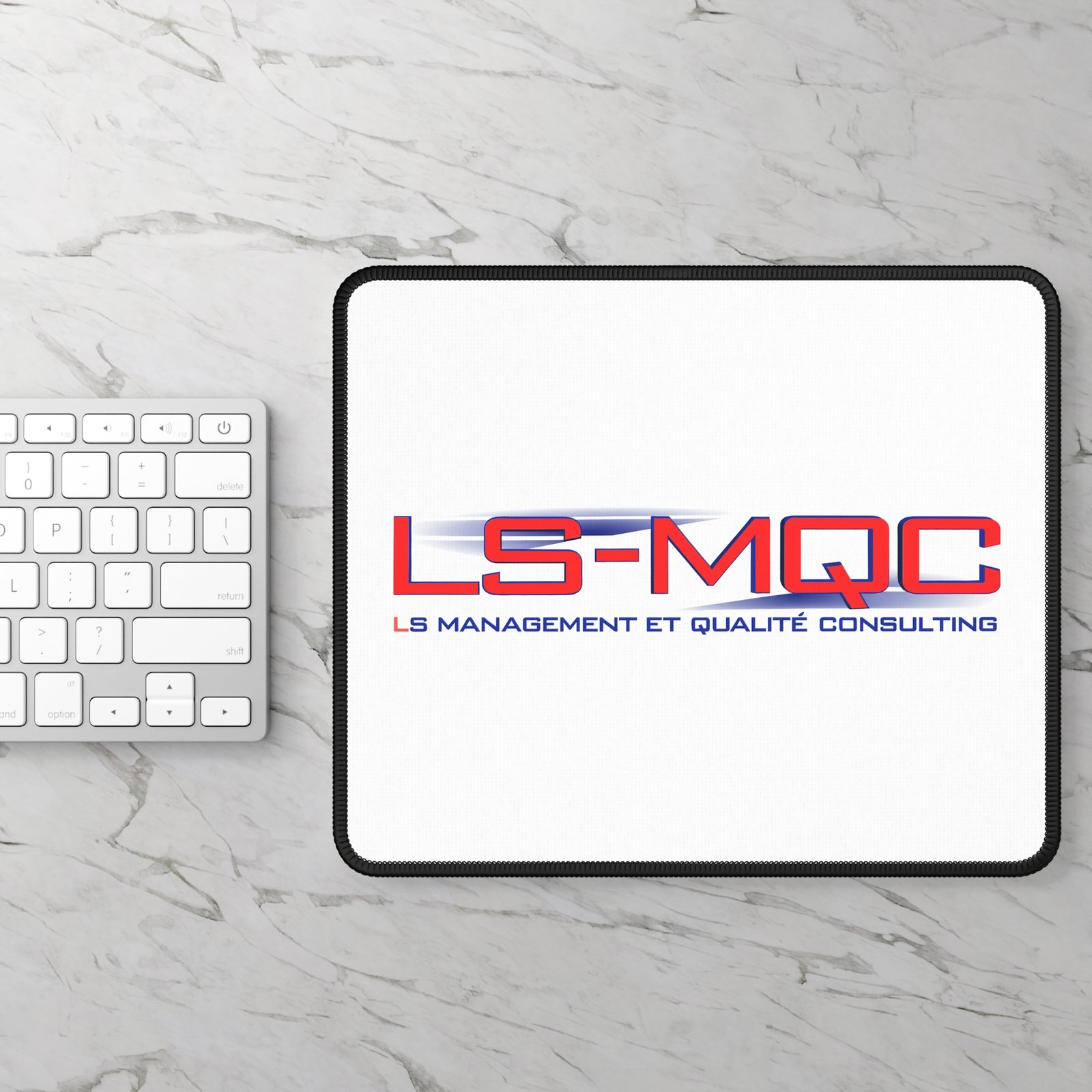 LS-MQC Branded Mouse Pad — LS Management et Qualité Consulting Desk Mat - Image 2