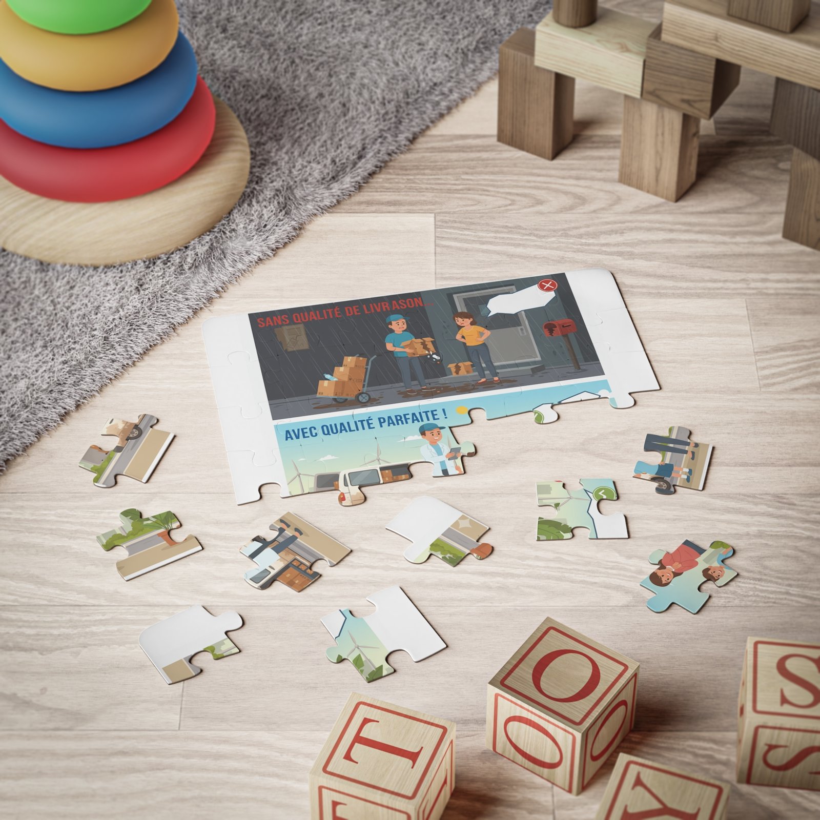 30-Piece Kids Puzzle — Delivery Safety & Quality Illustration - Image 2