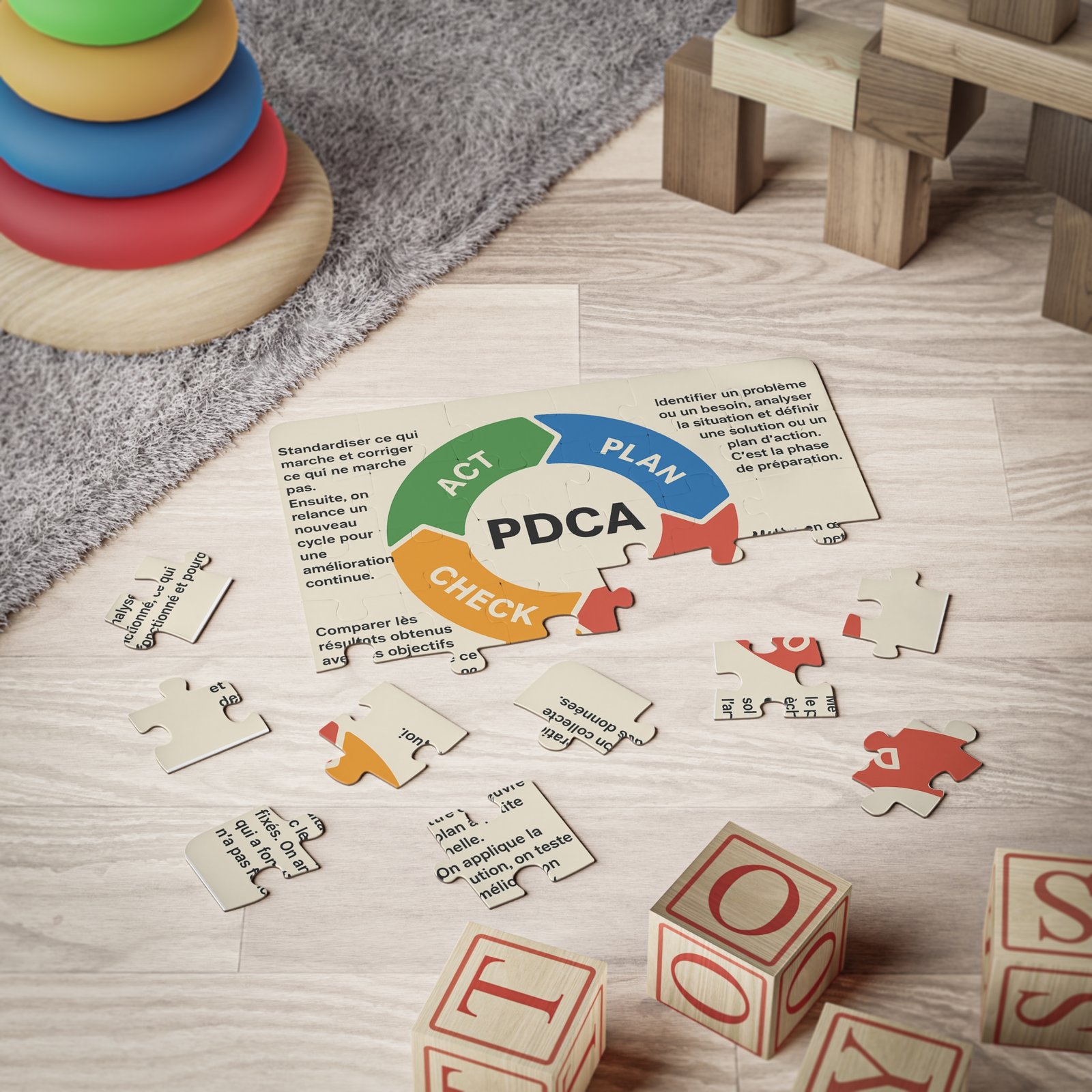 PDCA Cycle Kids' 30-Piece Educational Puzzle - Image 2