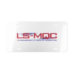 Vanity Plate - LS-MQC Logo Aluminum License Plate (LS Management et Qualité Consulting)