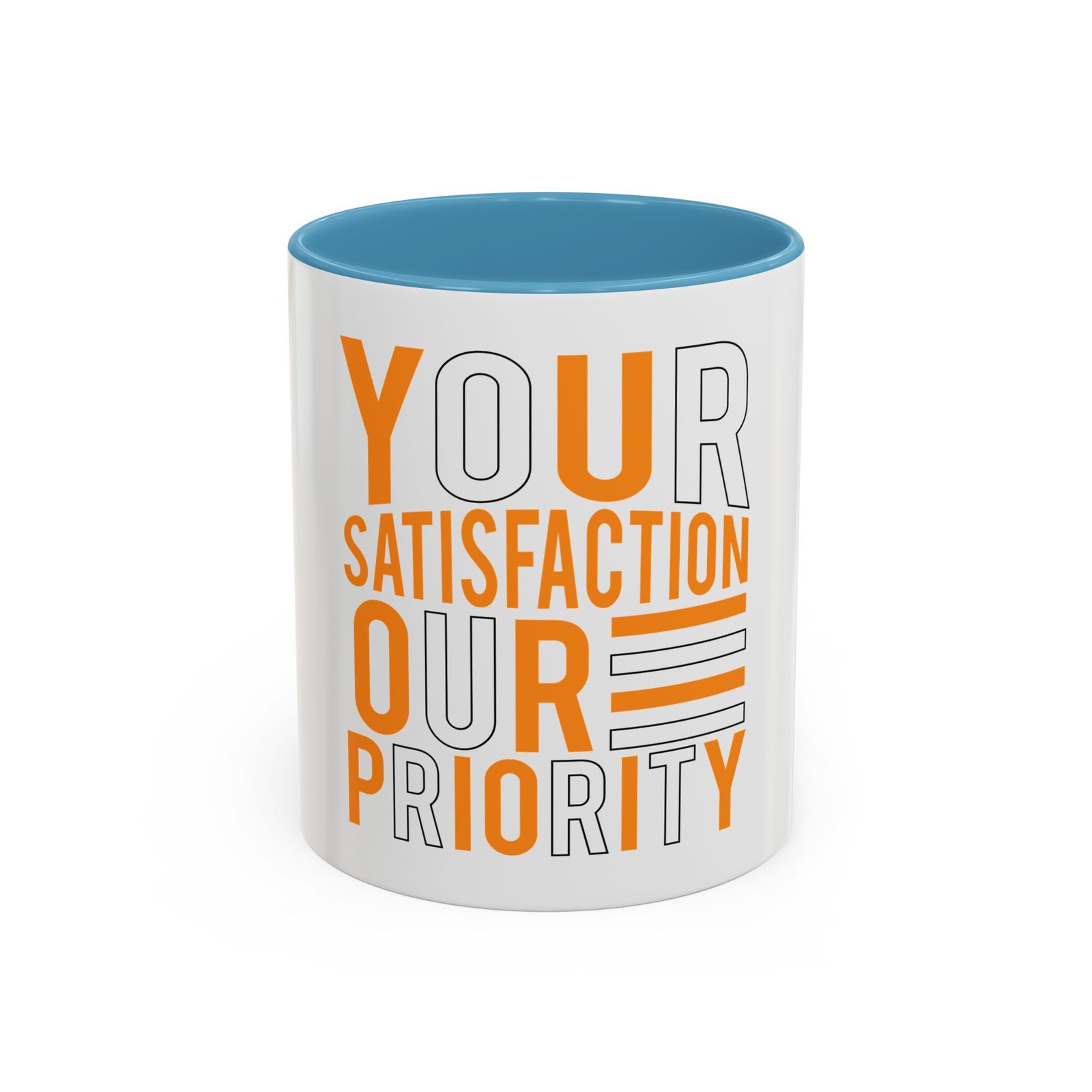 Accent Coffee Mug — "Your Satisfaction Our Priority" Motivational Office Mug - Image 33
