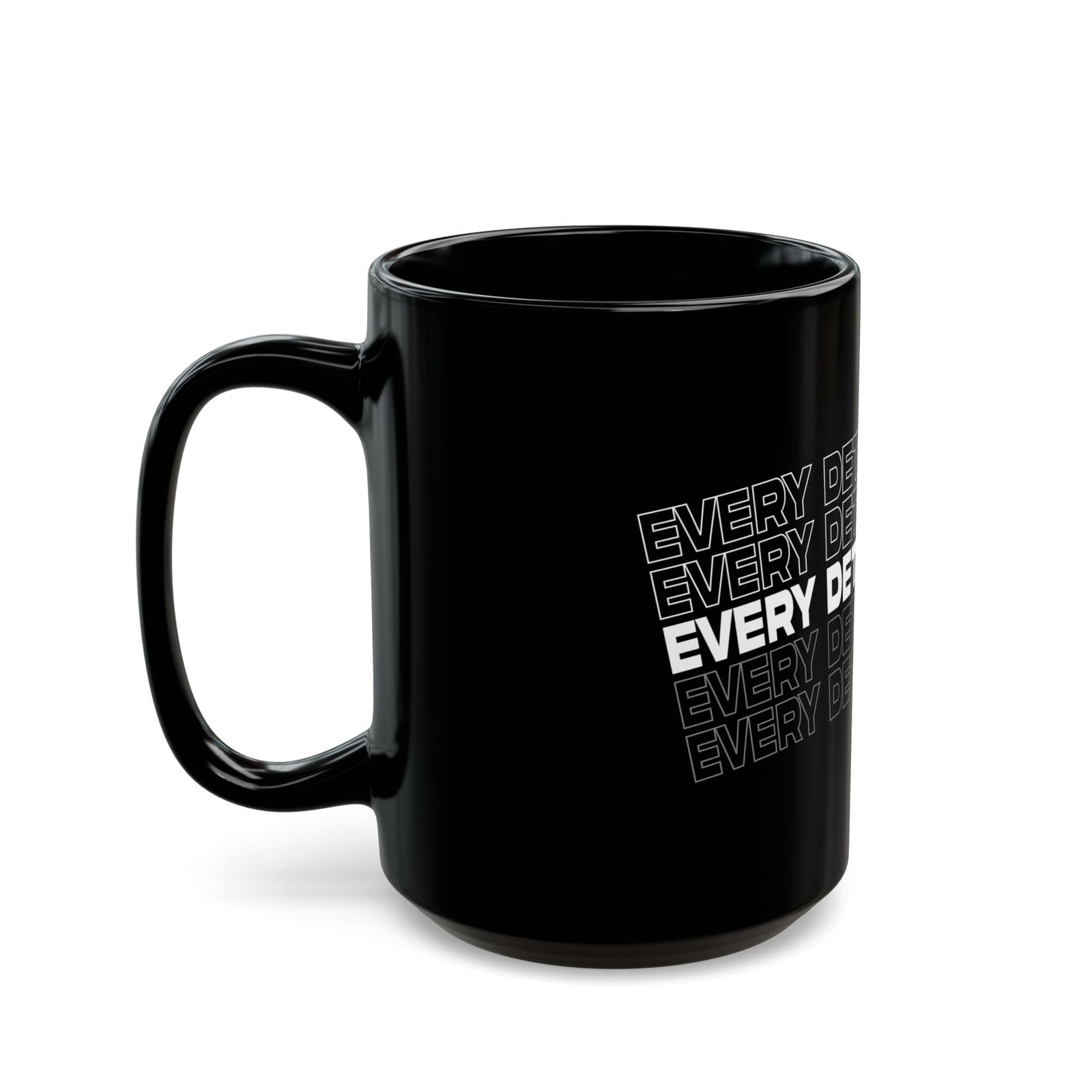 Every Detail Matters Black Ceramic Mug — 11oz & 15oz - Image 7