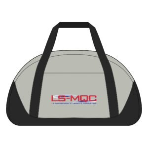 LS-MQC logo Access Dome Duffel Bag — Compact Travel & Gym Carryall with Front Logo Pocket