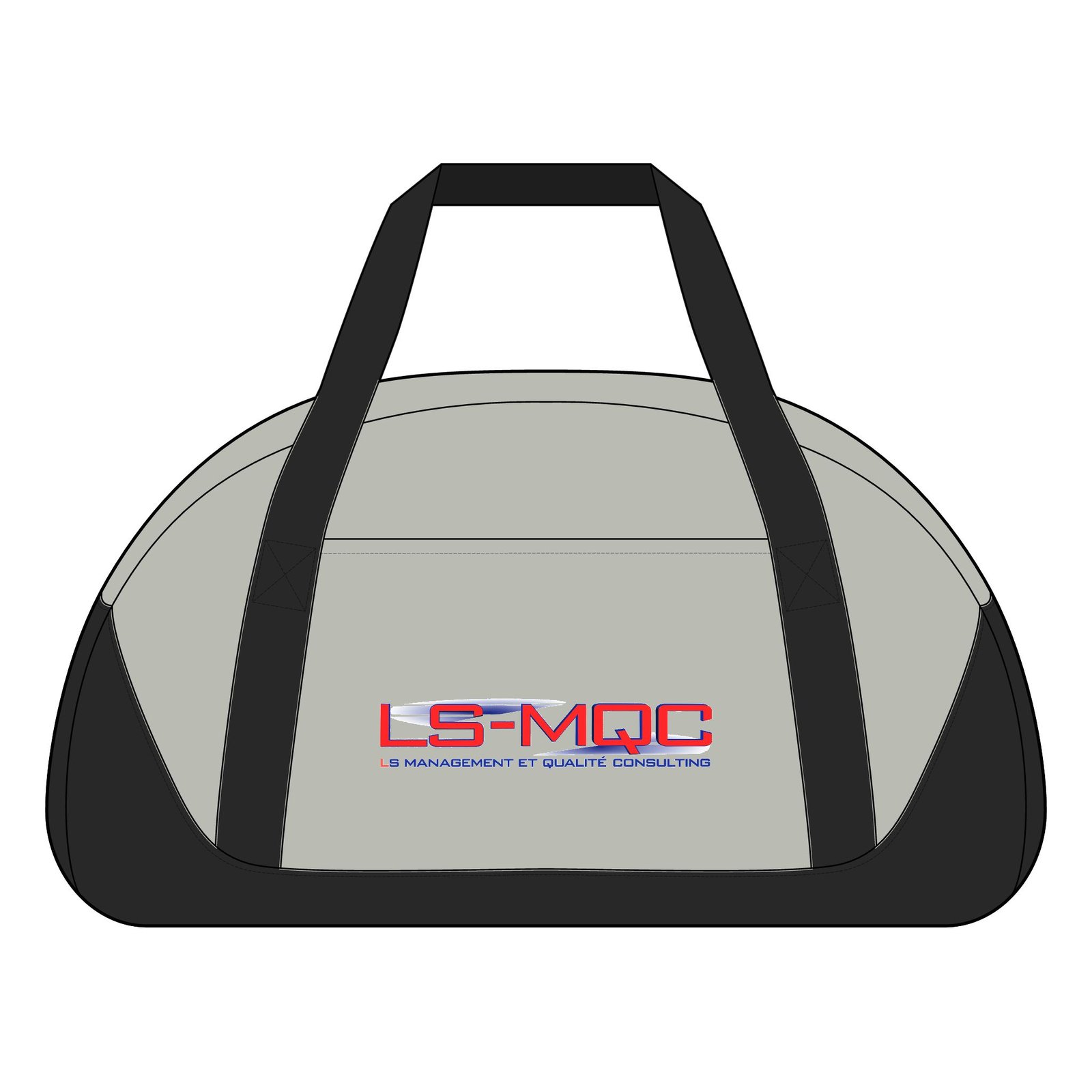 LS-MQC logo Access Dome Duffel Bag — Compact Travel & Gym Carryall with Front Logo Pocket