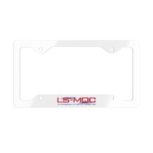 LS-MQC Logo Metal License Plate Frame — Slim Stainless Steel Car Plate Surround