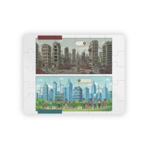 Kids Puzzle — 30-Piece Eco vs. Pollution City Comparison