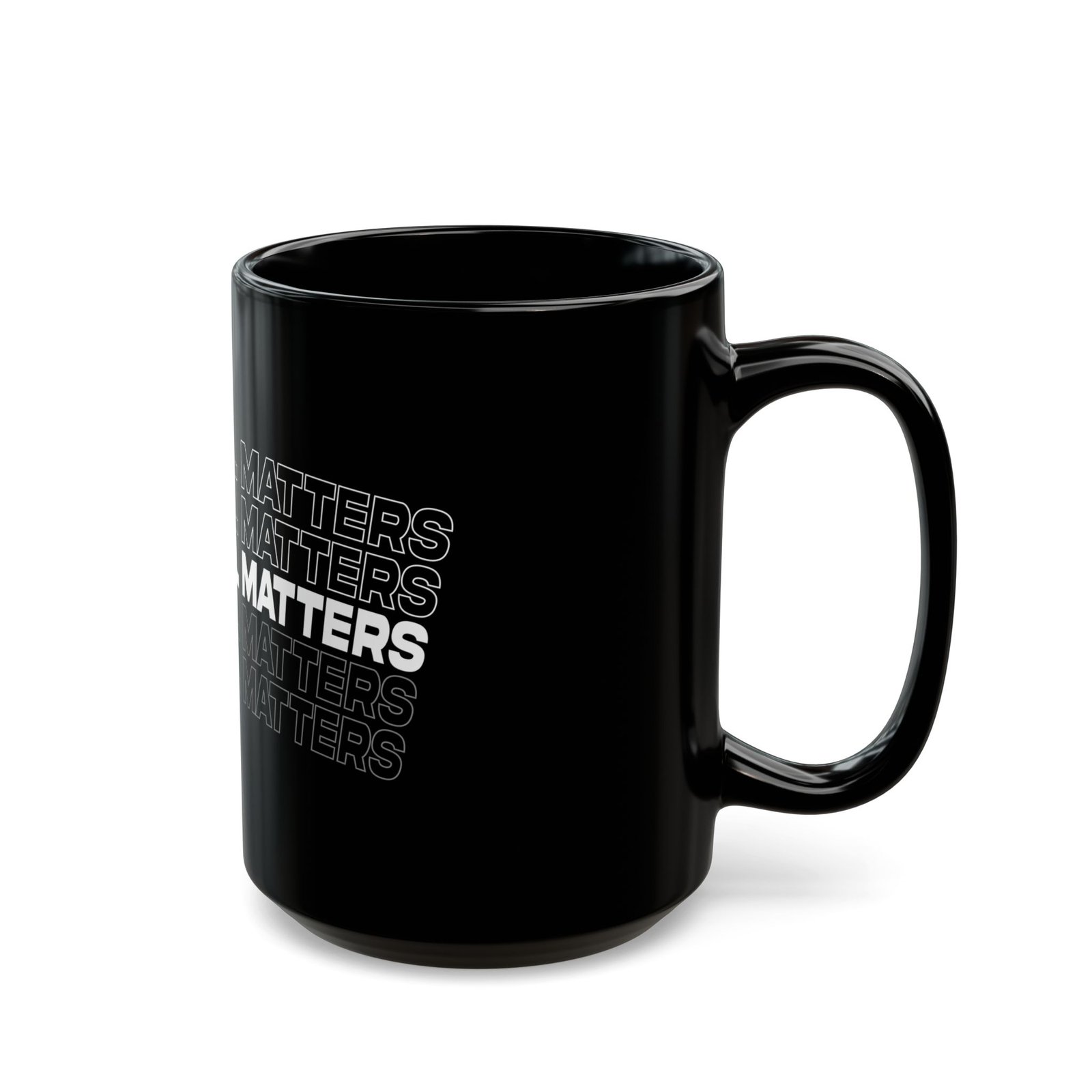 Every Detail Matters Black Ceramic Mug — 11oz & 15oz - Image 6