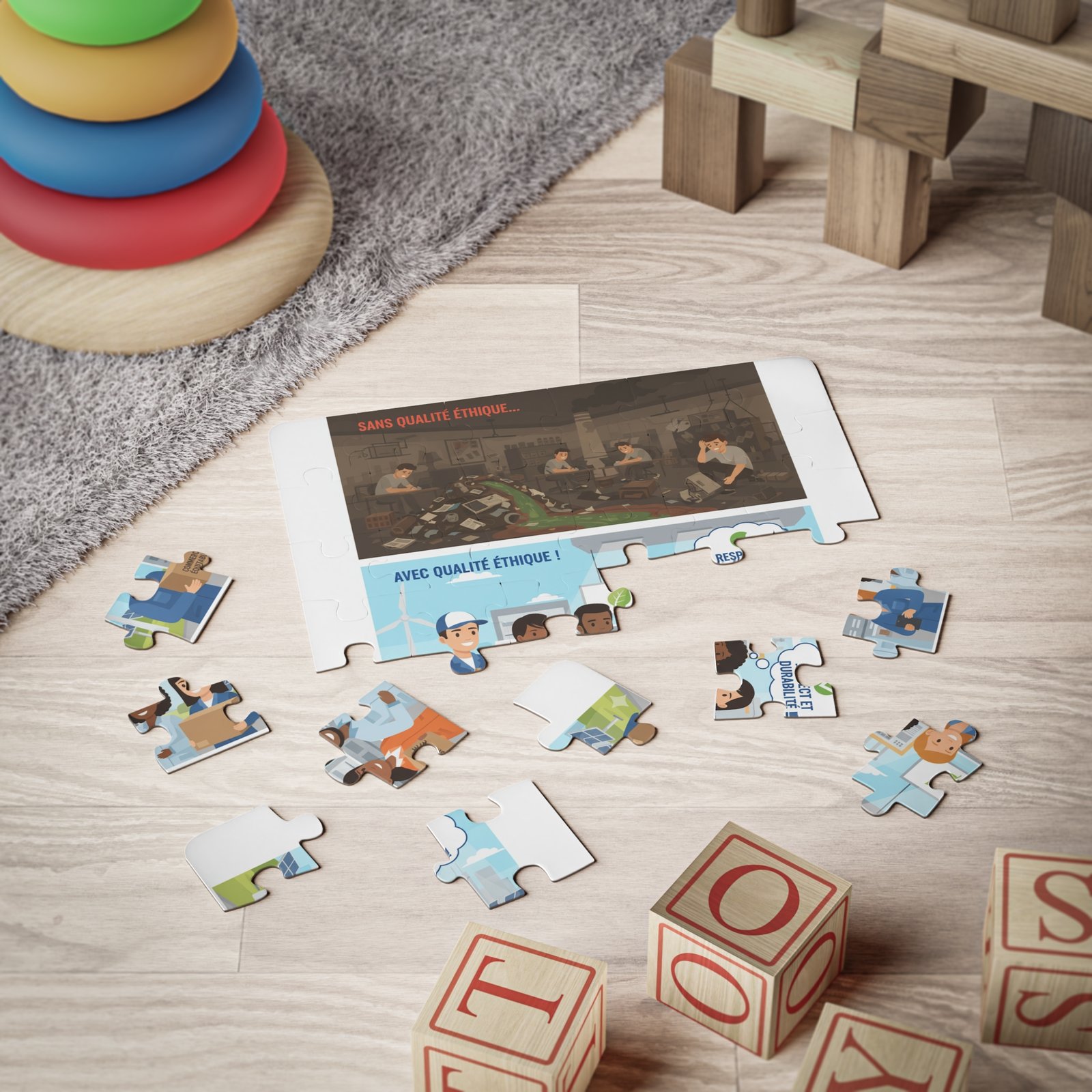 Kids Puzzle — Ethical Sourcing Contrast (30-Piece) - Image 2