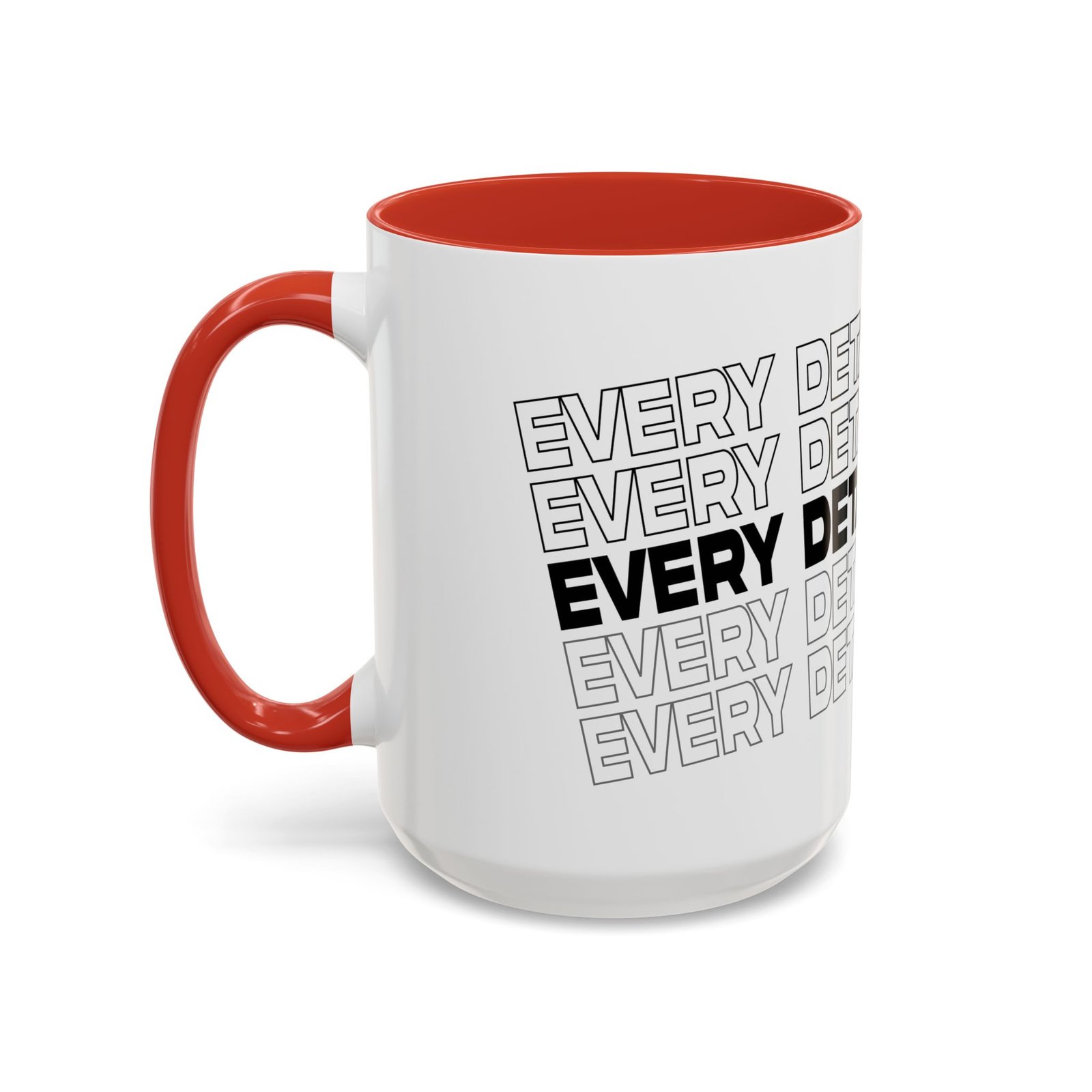 “Detail Matters” Accent Coffee Mug — Bold Typographic Black & White 11/15oz - Image 15