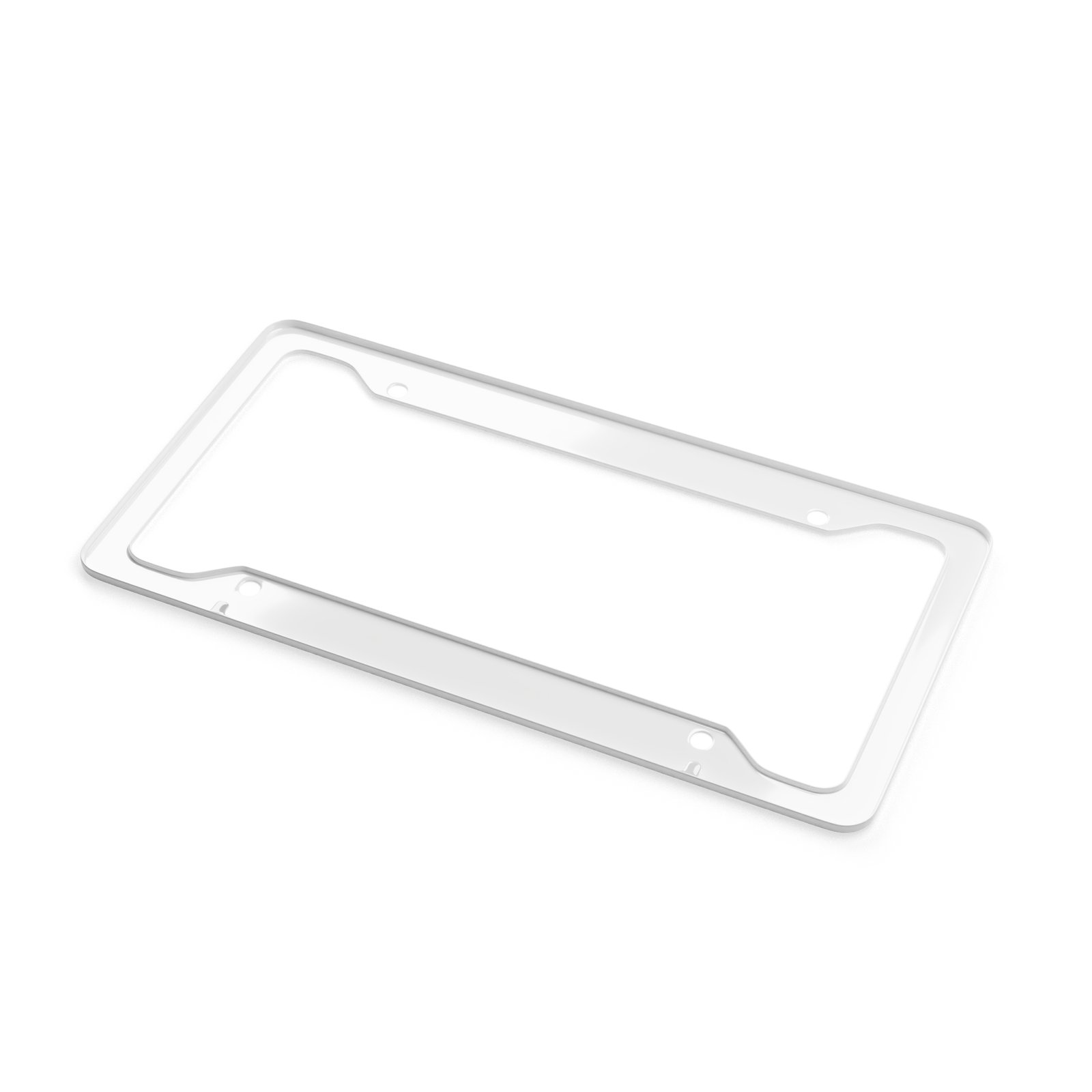 LS-MQC Branded License Plate Frame — White Metal Car Plate Holder - Image 2