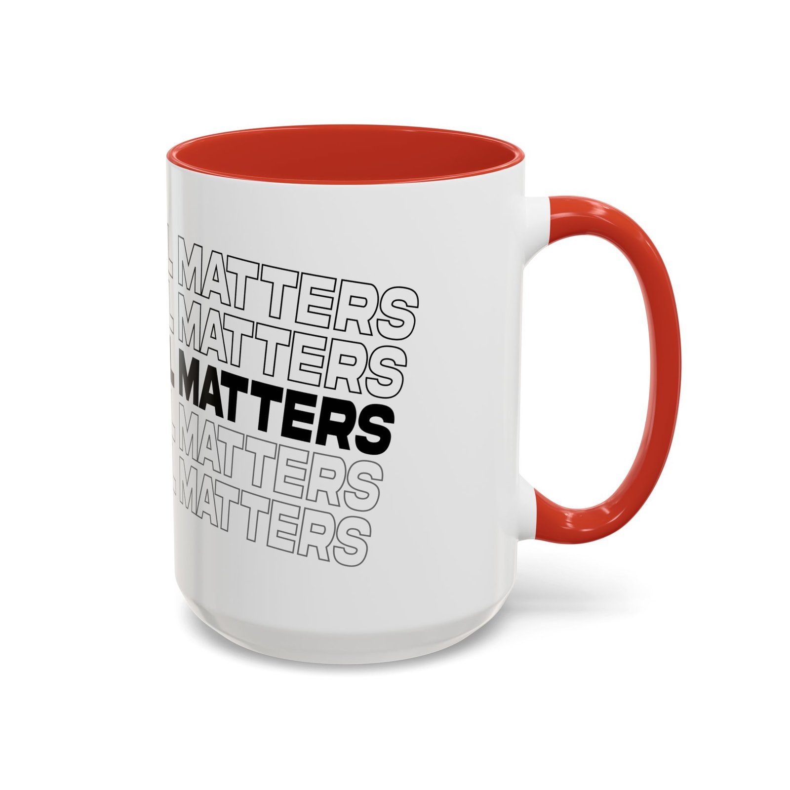 “Detail Matters” Accent Coffee Mug — Bold Typographic Black & White 11/15oz - Image 14