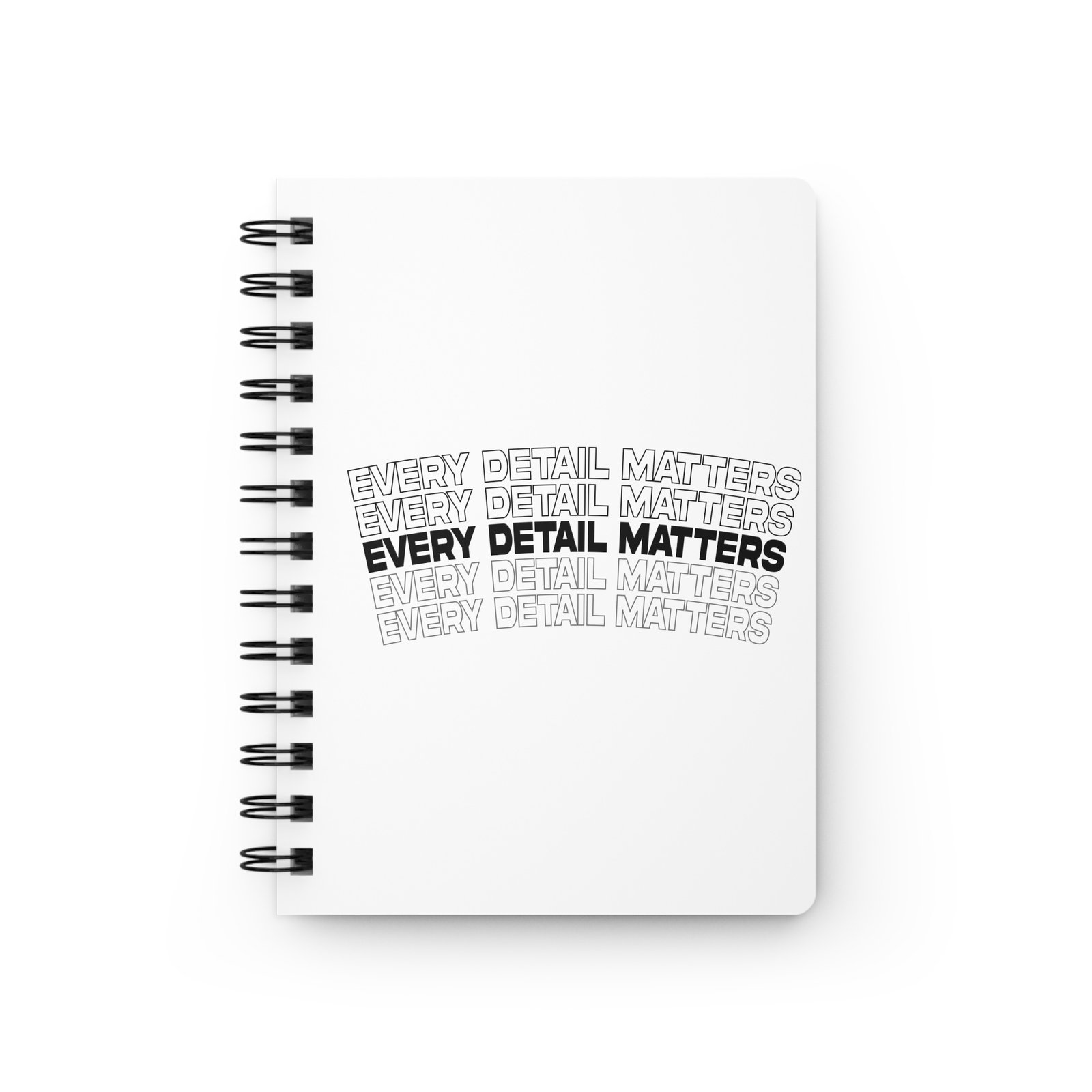 Every Detail Matters Spiral Notebook – Minimalist Motivational Journal