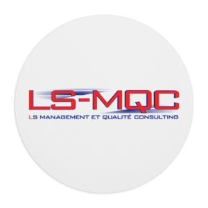 LS-MQC Logo Mouse Pad — LS Management et Qualité Consulting Desk Mat